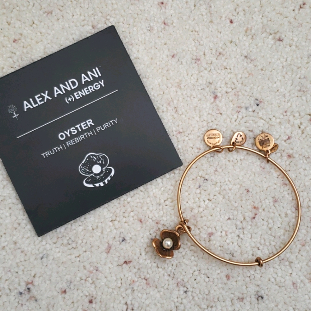 Alex and Ani Oyster Charm Bangle